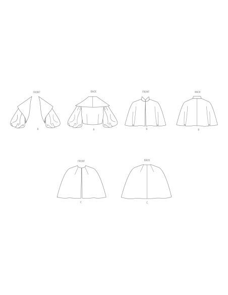 Patron Vogue 2078 - Boléro et capes pour femme