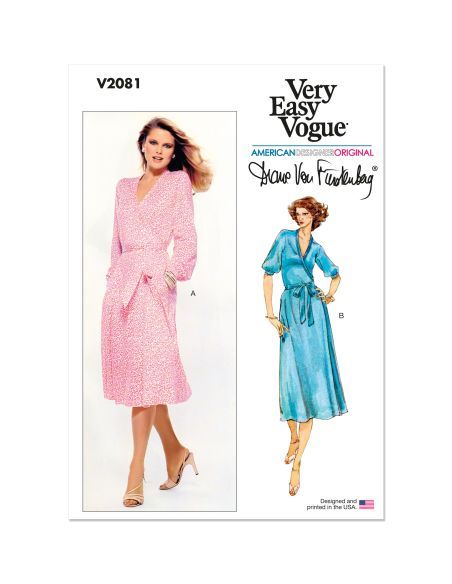 Patron Vogue 2081 B5 (36-44) - Robe portefeuille par Diane von Furstenberg