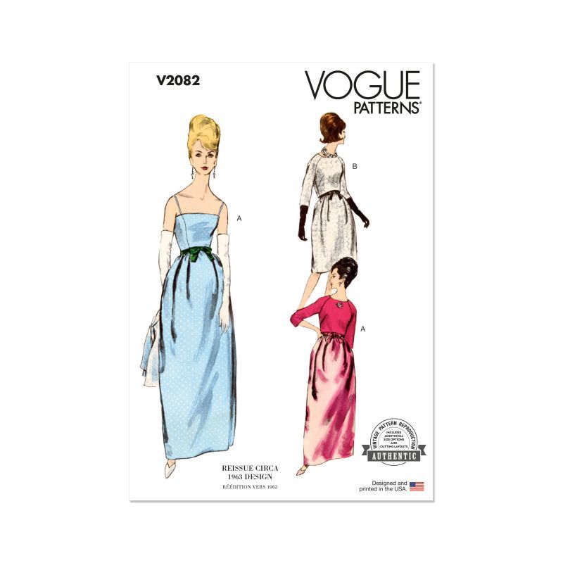 Patron Vogue 2082 B5 (36-44) - Robe et boléro pour femme