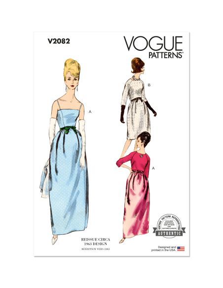 Patron Vogue 2082 B5 (36-44) - Robe et boléro pour femme