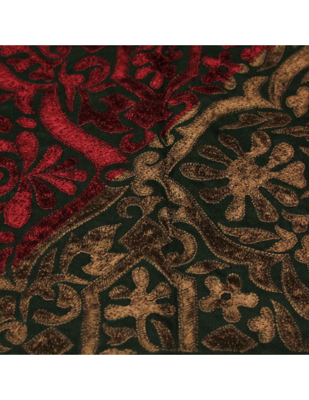 Écharpe 100% laine brodée - Vert