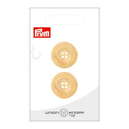 Boutons Union Knopf Prym - Bois Naturel 22 mm (x2)