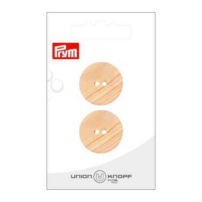 Boutons Union Knopf Prym - Bois Naturel 23 mm (x2)