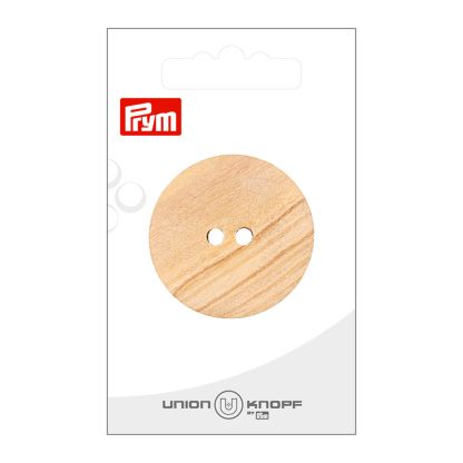 Bouton Union Knopf Prym - Bois Naturel 38 mm (x1)