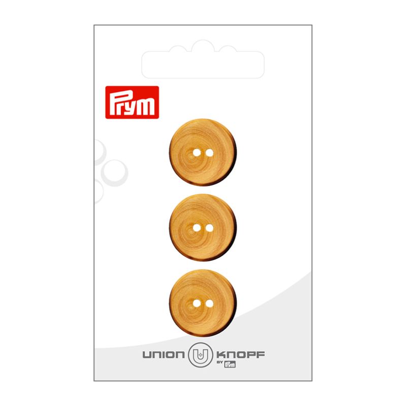 Boutons Union Knopf Prym - Bois Naturel 18 mm (x3)