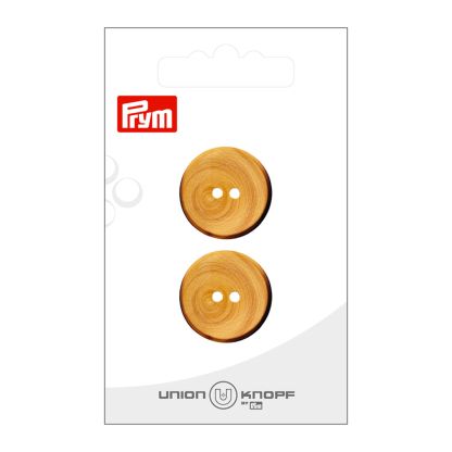 Boutons Union Knopf Prym - Bois Naturel 22 mm (x2)