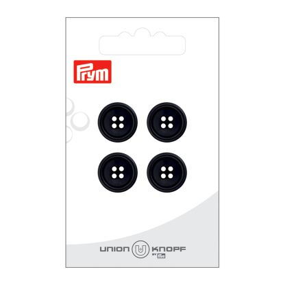 Boutons Union Knopf Prym - Noir 15 mm (x4)