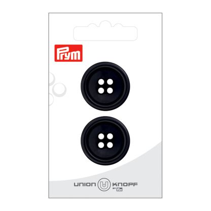 Boutons Union Knopf Prym - Noir 25 mm (x2)