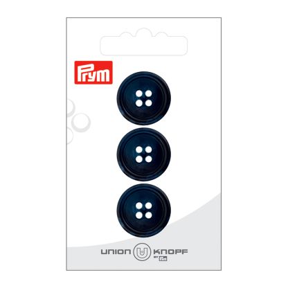 Boutons Union Knopf Prym - Bleu Marine 20 mm (x3)