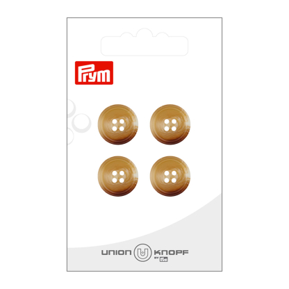 Boutons Union Knopf Prym - Beige 15 mm (x4)