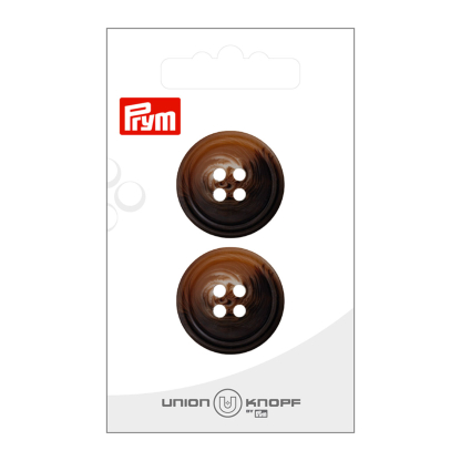 Boutons Union Knopf Prym - Marron 25 mm (x2)