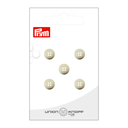 Boutons Union Knopf Prym - Beige 9 mm (x5)