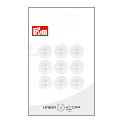 Boutons Union Knopf Prym - Blanc 12 mm (x9)
