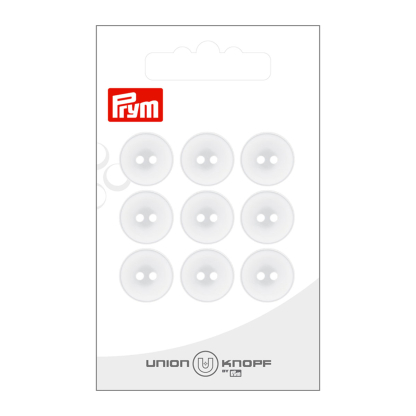 Boutons Union Knopf Prym - Blanc 14 mm (x9)