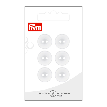 Boutons Union Knopf Prym - Blanc 15 mm (x6)