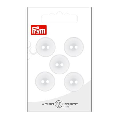 Boutons Union Knopf Prym - Blanc 18 mm (x5)