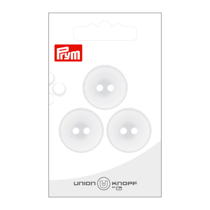 Boutons Union Knopf Prym - Blanc 23 mm (x3)