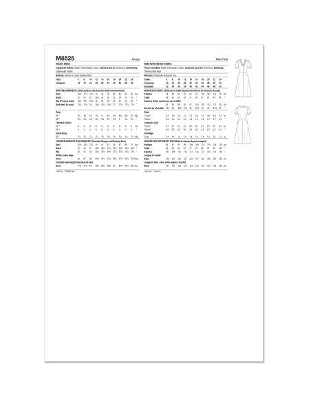 Patron McCall's 8525.H5 - Robe élégante