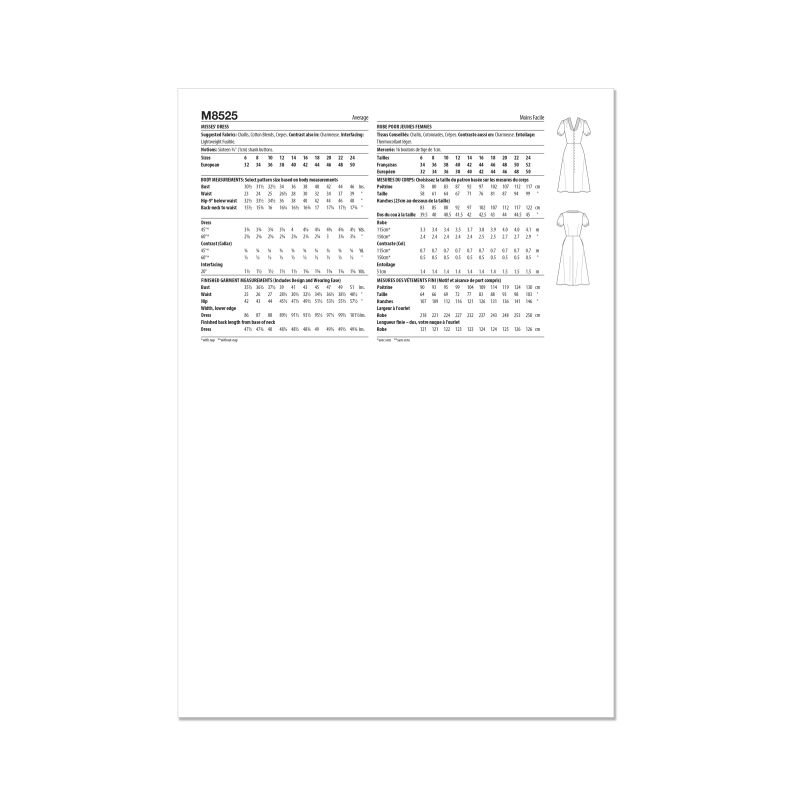 Patron McCall's 8525.H5 - Robe élégante