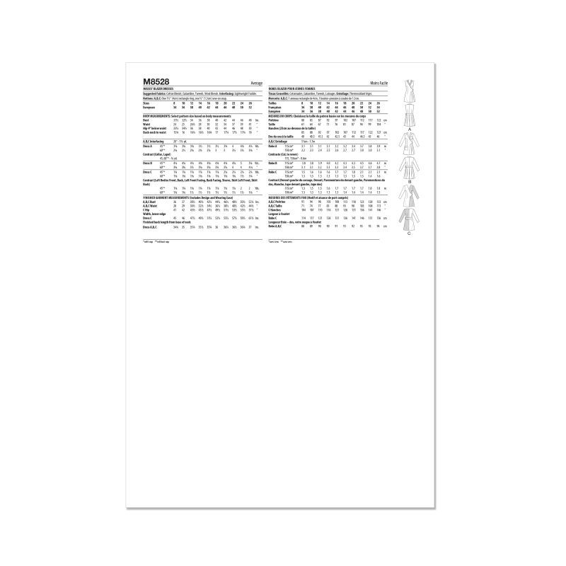 Patron McCall's 8528.K5 - Robe blazer élégante