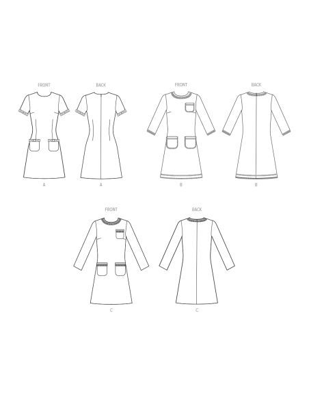 Patron McCall's 8529.D5 - Robe fourreau avec variations de manches