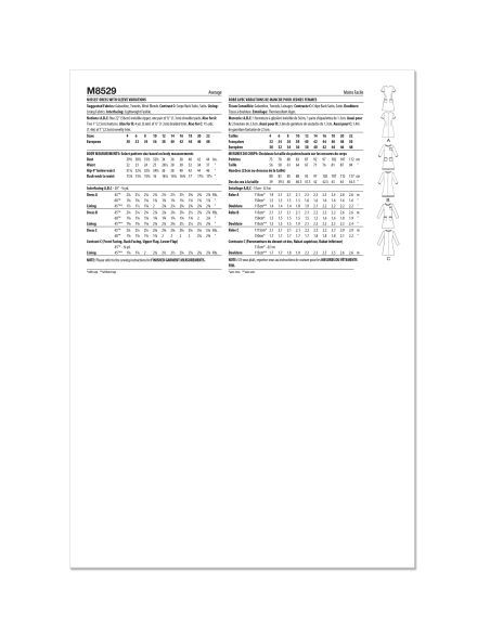 Patron McCall's 8529.D5 - Robe fourreau avec variations de manches