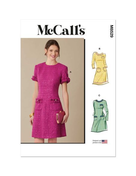 Patron McCall's 8529.D5 - Robe fourreau avec variations de manches