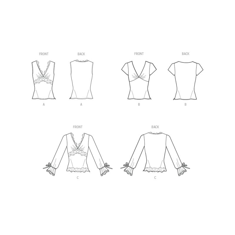 Patron McCall's 8530.K5 - Haut féminin avec variations de manches