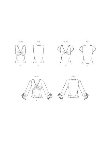 Patron McCall's 8530.K5 - Haut féminin avec variations de manches