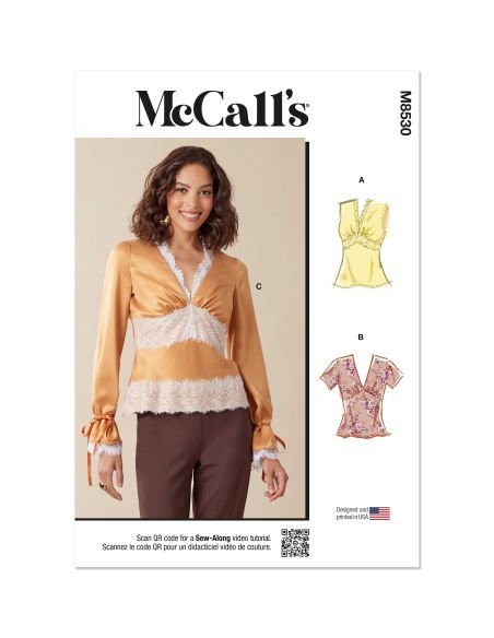 Patron McCall's 8530.K5 - Haut féminin avec variations de manches