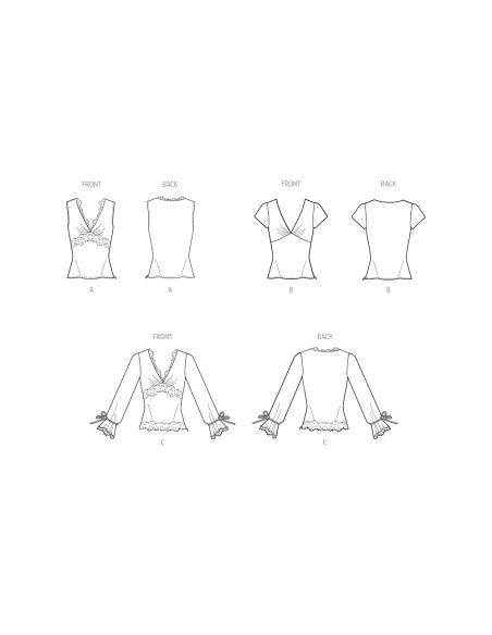 Patron McCall's 8530.K5 - Haut féminin avec variations de manches