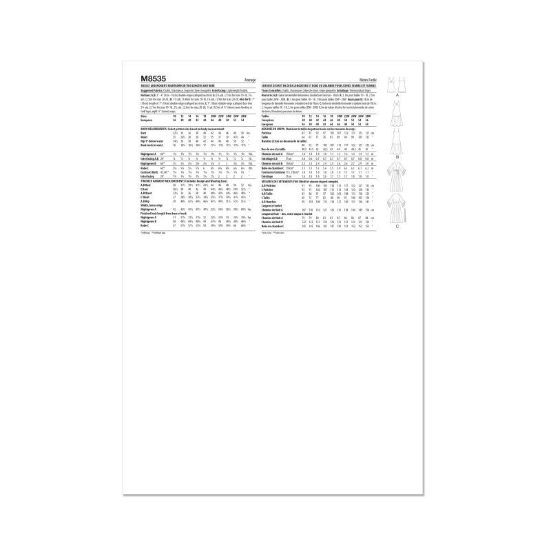 Patron McCall's 8535.AA - Chemise pour femme