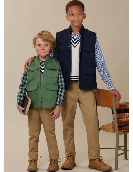 Patron McCall's 8537.HH - Gilets, haut et chemise pour enfants et garçons