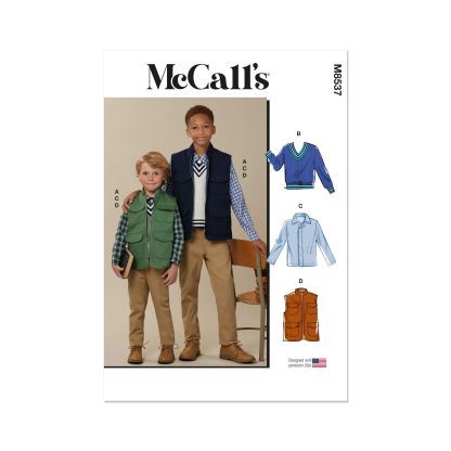 Patron McCall's 8537.HH - Gilets, haut et chemise pour enfants et garçons