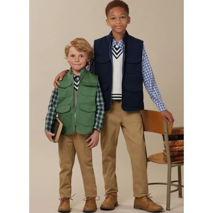 Patron McCall's 8537.HH - Gilets, haut et chemise pour enfants et garçons 2