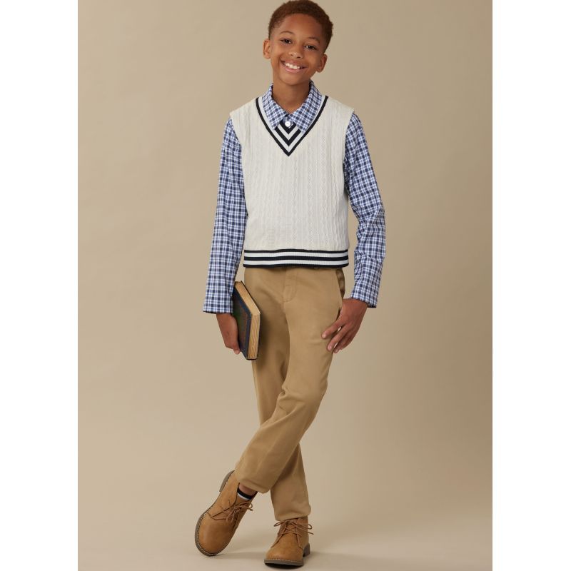 Patron McCall's 8537.HH - Gilets, haut et chemise pour enfants et garçons