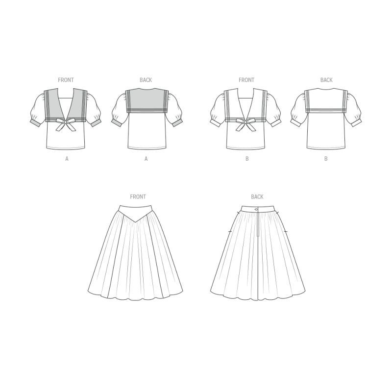Patron McCall's 8540.H5 - Haut et jupe pour femme