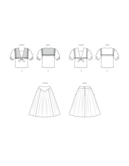 Patron McCall's 8540.H5 - Haut et jupe pour femme