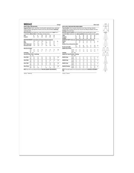 Patron McCall's 8542.A - Veste pour femme