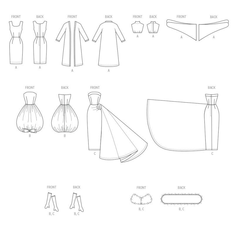 Patron McCall's 8544.OS - Vêtements pour poupées de 29 cm