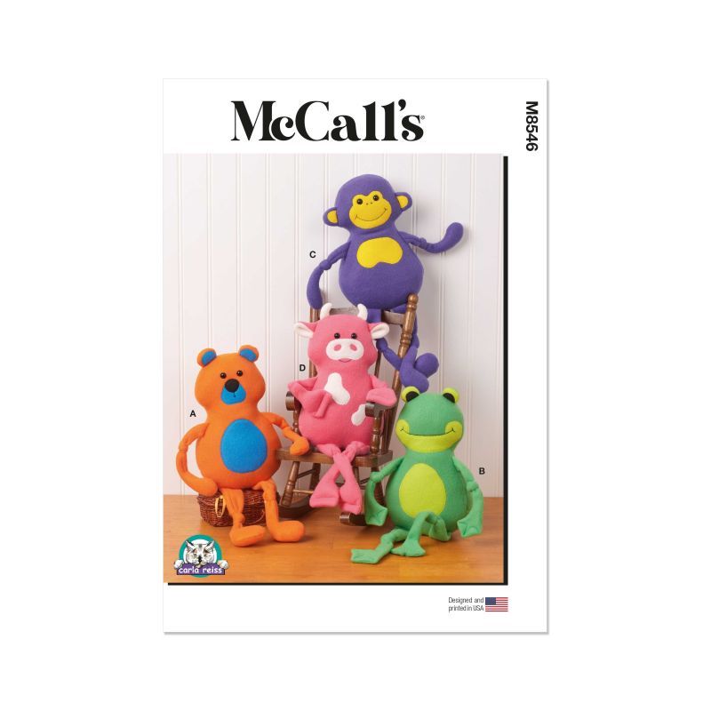 Patron McCall's M8546.OS - Peluches Animales à Confectionner