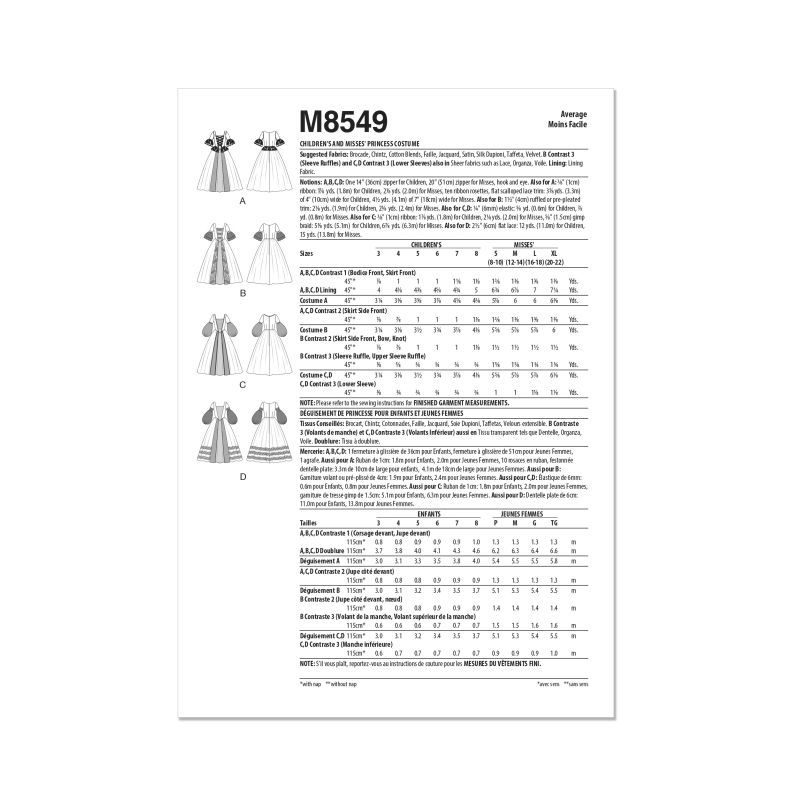 Patron McCall's 8549.AA - Robe élégante et personnalisable