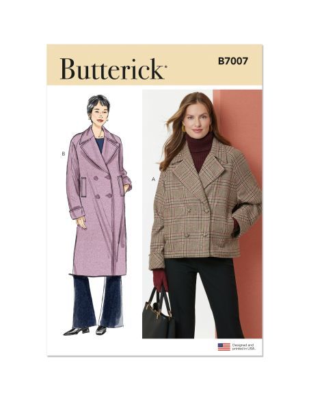Patron Butterick 7007/K5 (36-44) - Veste et manteau doublés à coupe ample