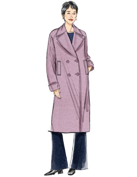 Patron Butterick 7007/K5 (36-44) - Veste et manteau doublés à coupe ample