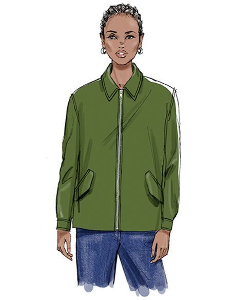 Patron Butterick 7008/H5 (34-42) - Veste bomber ample et stylée