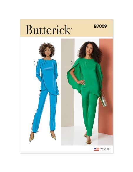 Patron Butterick 7009/K5 (36-44) - Tunique asymétrique et pantalon fuselé