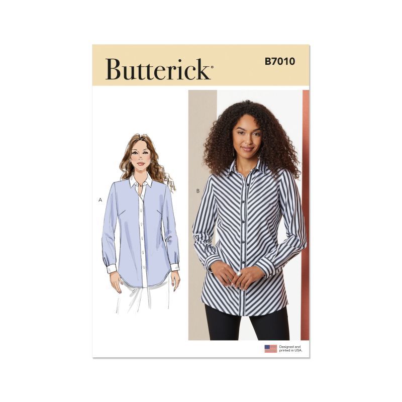 Patron Butterick 7010/K5 (36-44) - Chemisier semi-ajusté