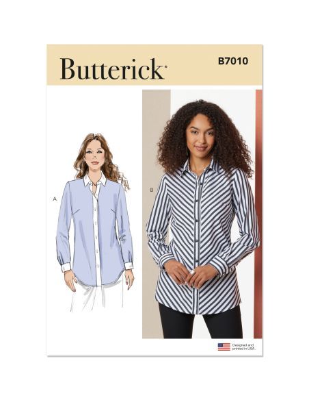Patron Butterick 7010/K5 (36-44) - Chemisier semi-ajusté