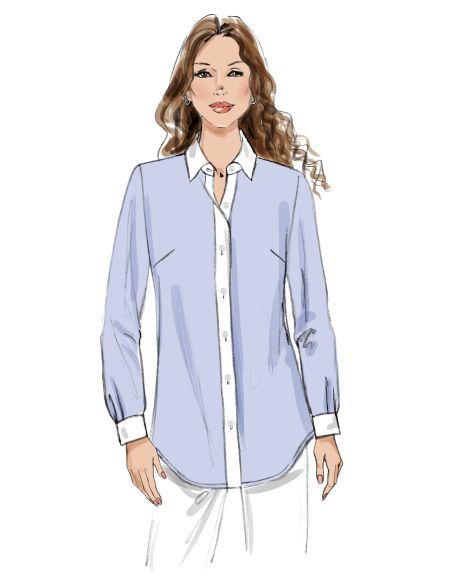 Patron Butterick 7010/K5 (36-44) - Chemisier semi-ajusté