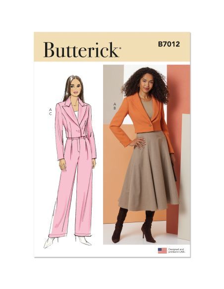 Patron Butterick 7012/K5 (36-44) - Veste, jupe et pantalon